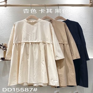 Design flessibile Minimalista Colore solido Casuale Colore Stampato cotone di colore e lino sovradimensionato personalizzato 15587 Camicie